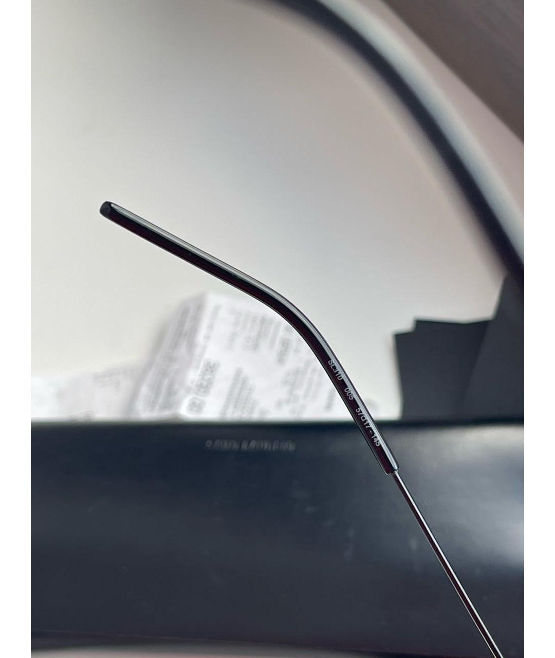 SAINT LAURENT Черные металлические солнцезащитные очки, фото 6