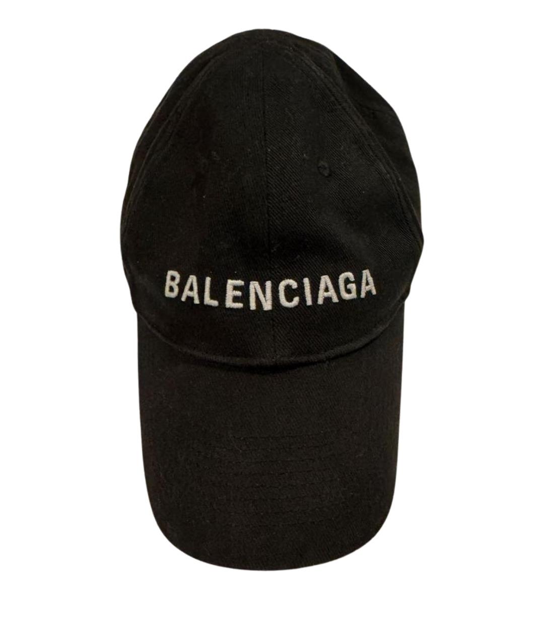 BALENCIAGA Черная хлопковая кепка/бейсболка, фото 1
