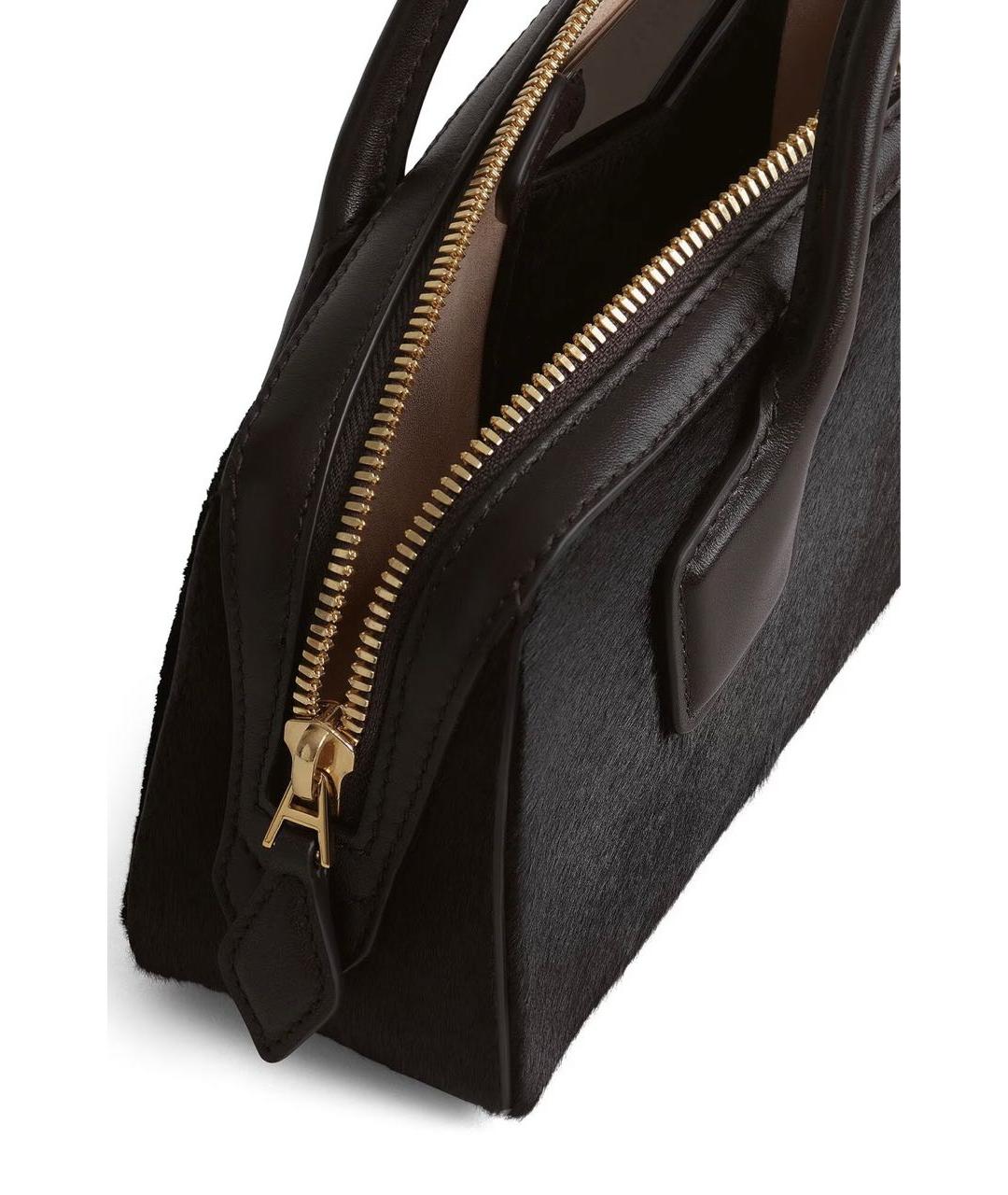 ALAIA Черная кожаная сумка с короткими ручками, фото 3