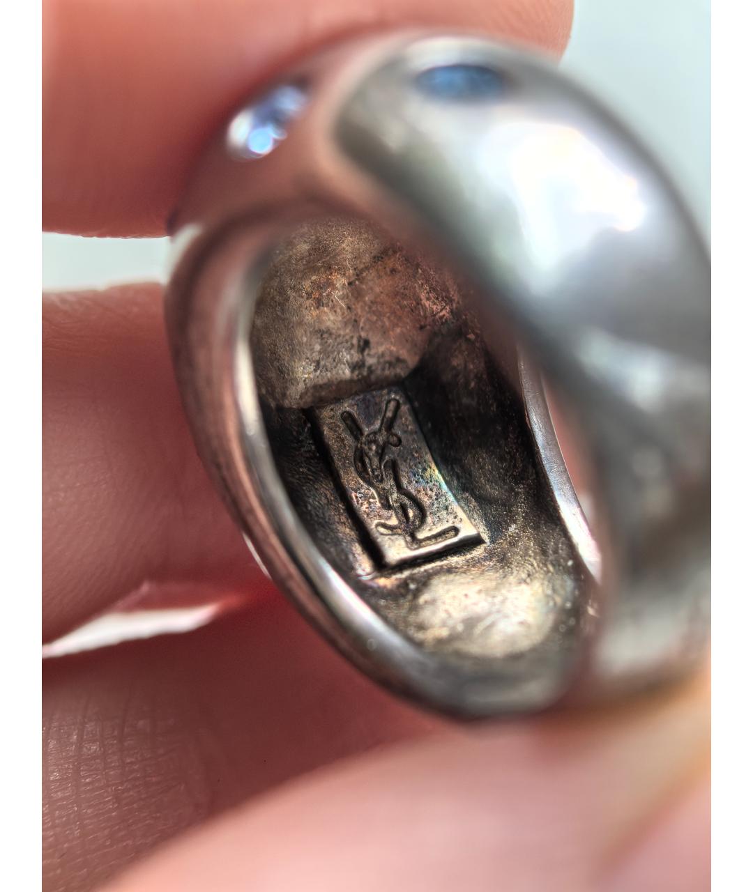 SAINT LAURENT Серебряное серебряное кольцо, фото 3