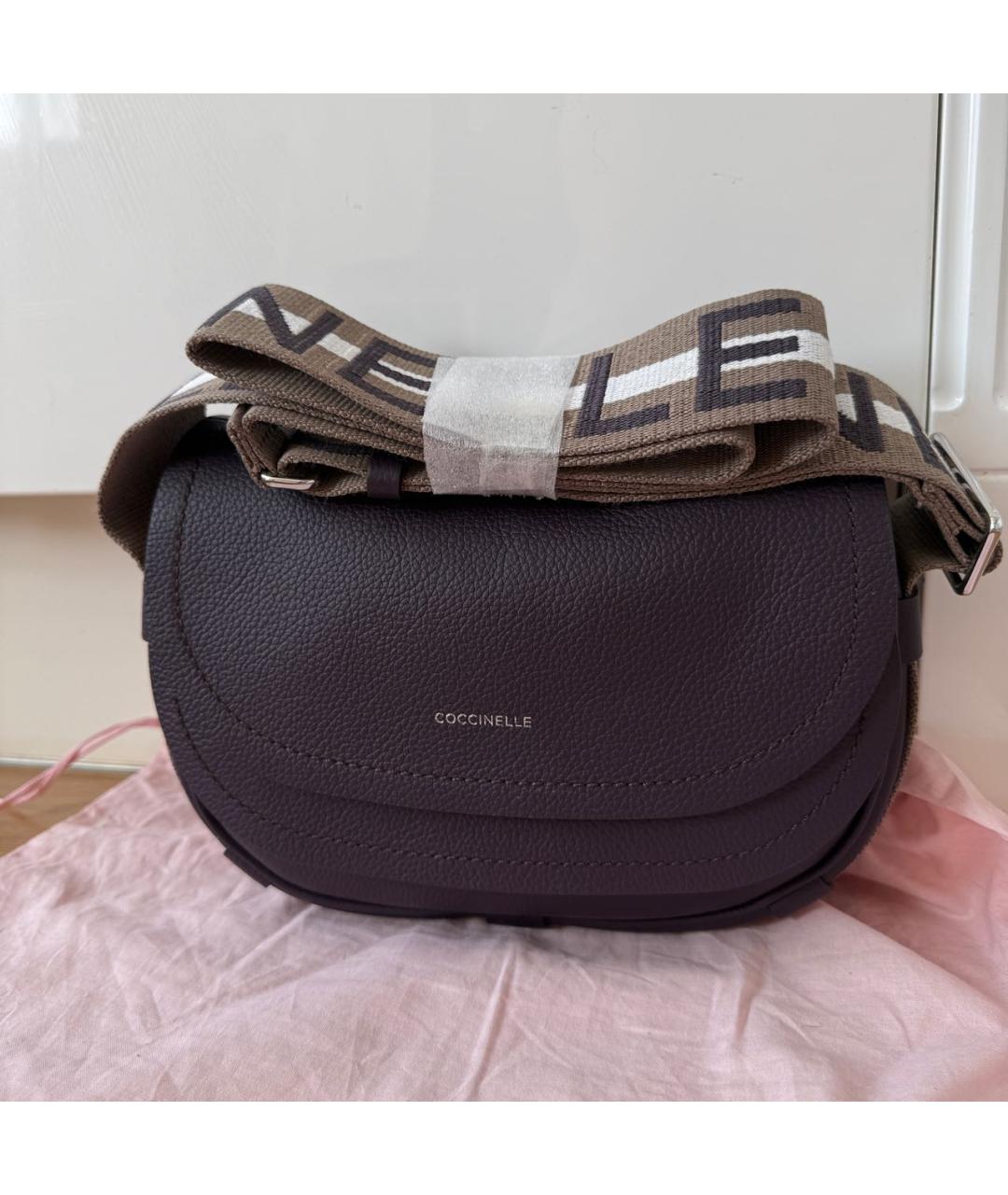 COCCINELLE Фиолетовая кожаная сумка через плечо, фото 6