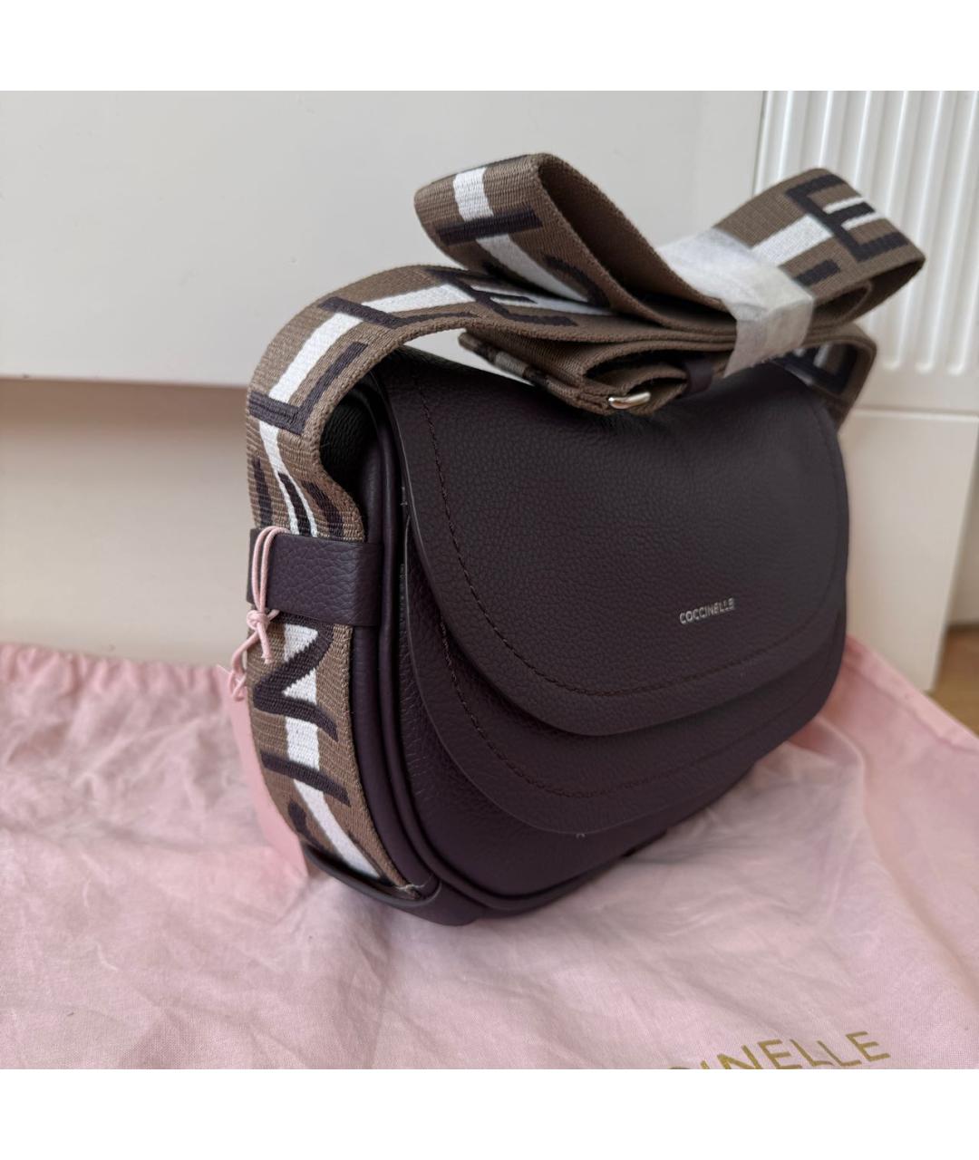 COCCINELLE Фиолетовая кожаная сумка через плечо, фото 5