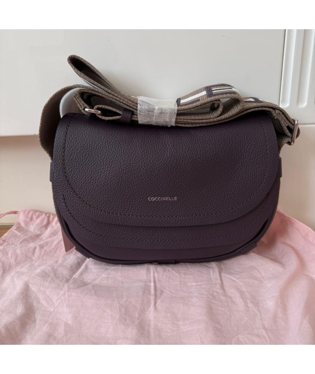COCCINELLE Фиолетовая кожаная сумка через плечо, фото 9