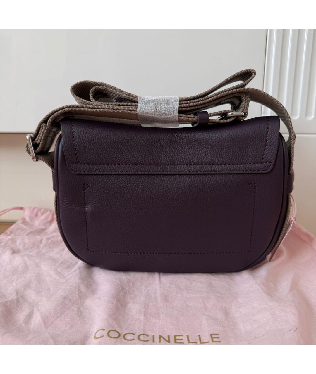 COCCINELLE Фиолетовая кожаная сумка через плечо, фото 3