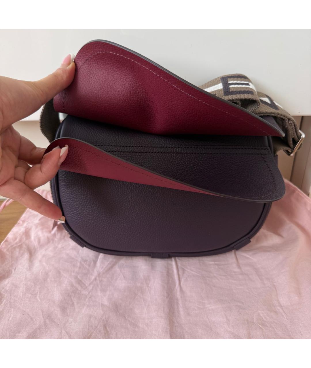 COCCINELLE Фиолетовая кожаная сумка через плечо, фото 8