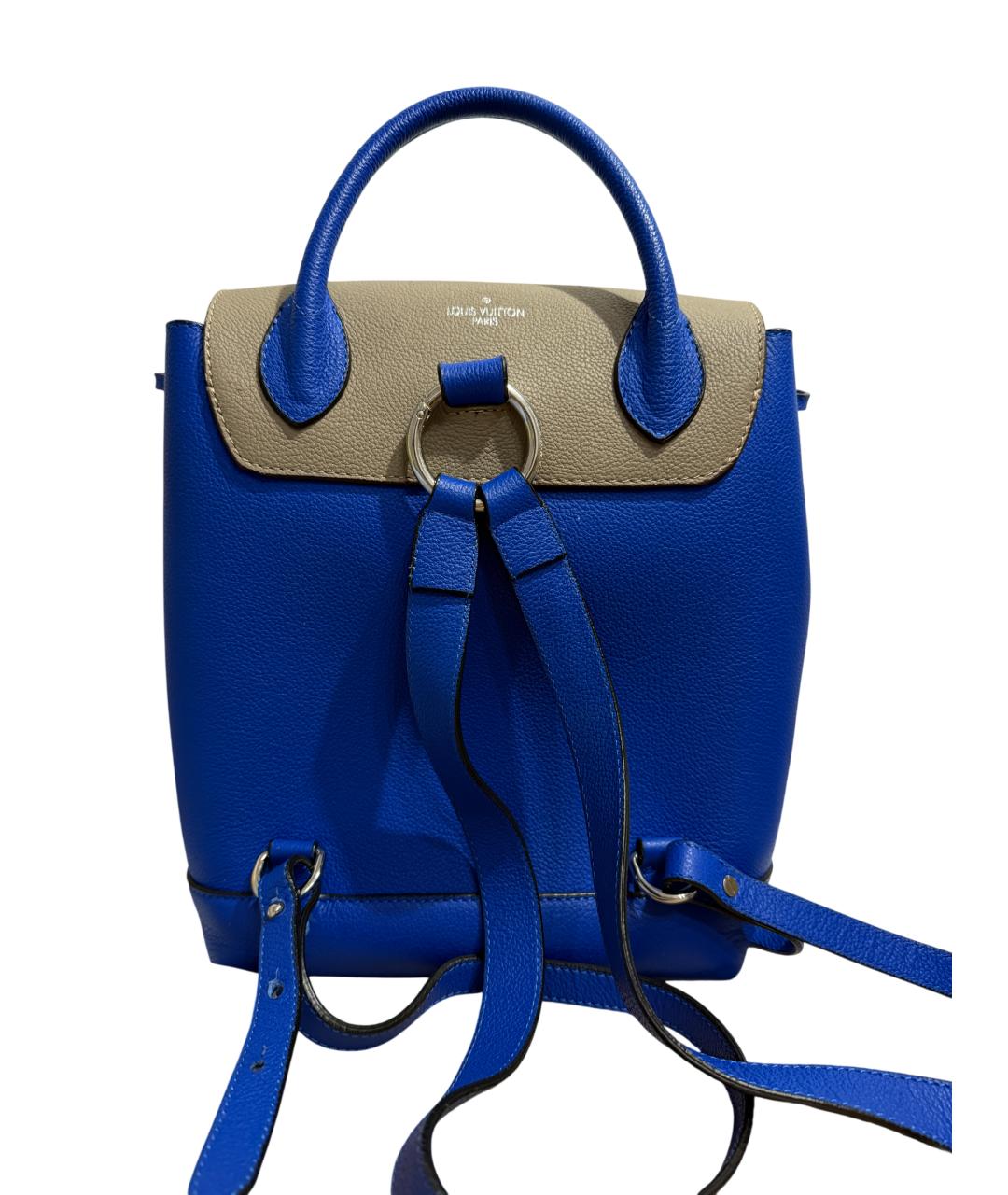 LOUIS VUITTON Синий кожаный рюкзак, фото 3