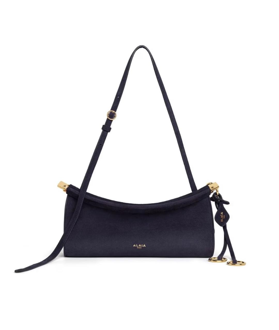 ALAIA Темно-синяя замшевая сумка через плечо, фото 1