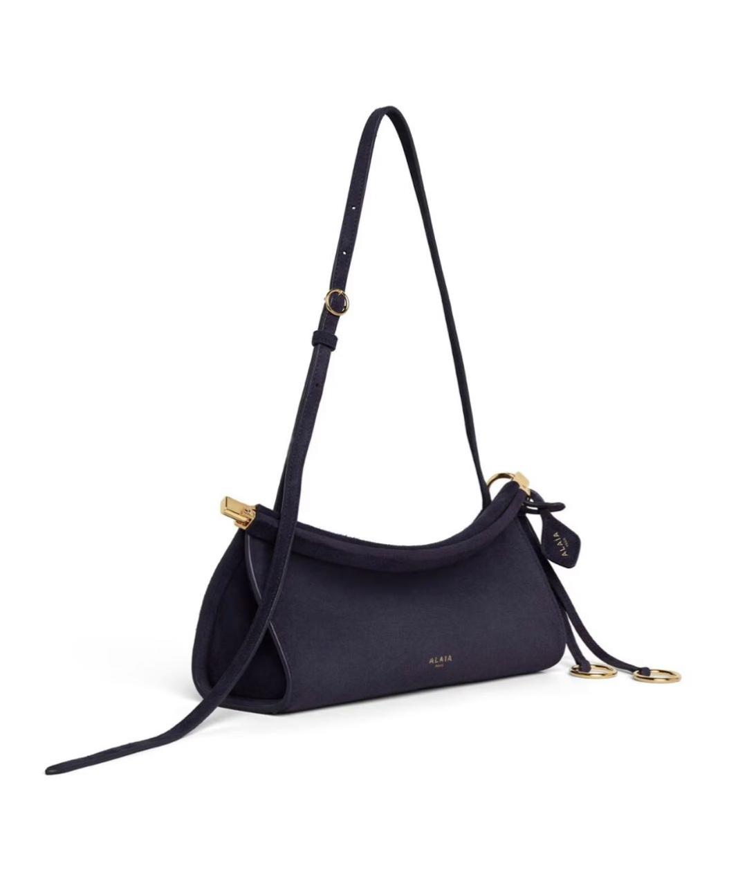 ALAIA Темно-синяя замшевая сумка через плечо, фото 2
