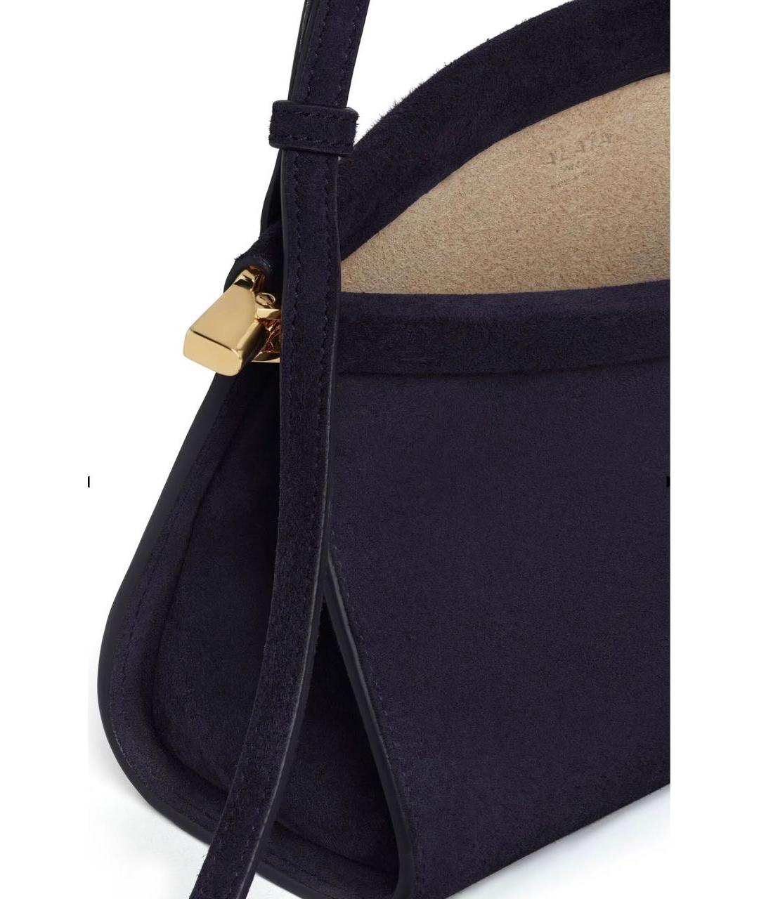 ALAIA Темно-синяя замшевая сумка через плечо, фото 3