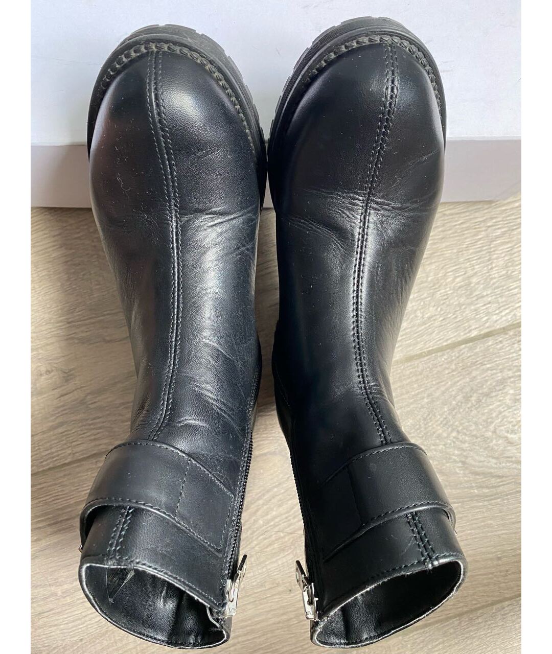 LOVE MOSCHINO Черные кожаные ботинки, фото 3