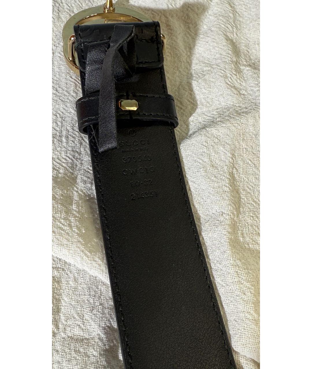 GUCCI Черный кожаный ремень, фото 4