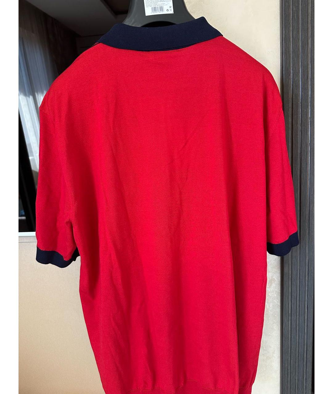 ZILLI Красное хлопковое поло с коротким рукавом, фото 2