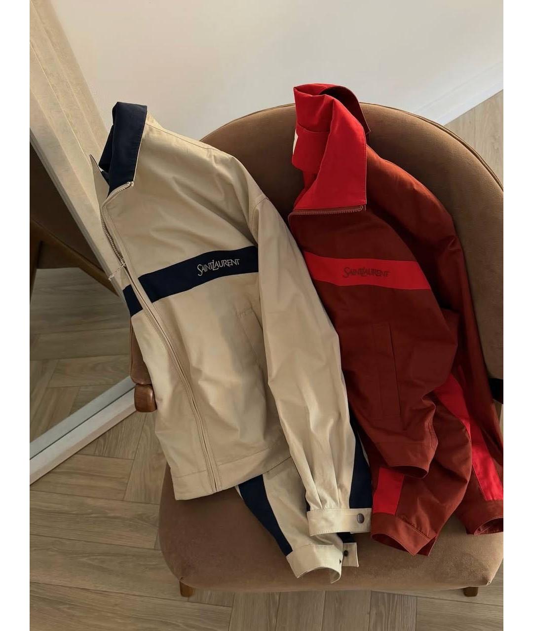 SAINT LAURENT Бежевая куртка, фото 3