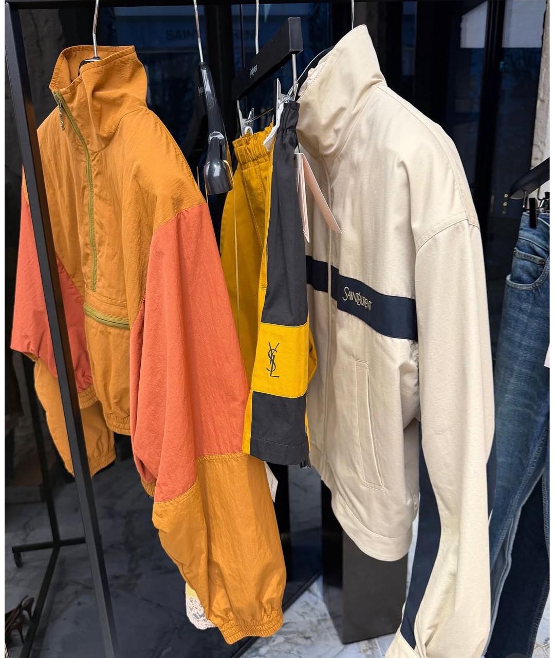 SAINT LAURENT Бежевая куртка, фото 2