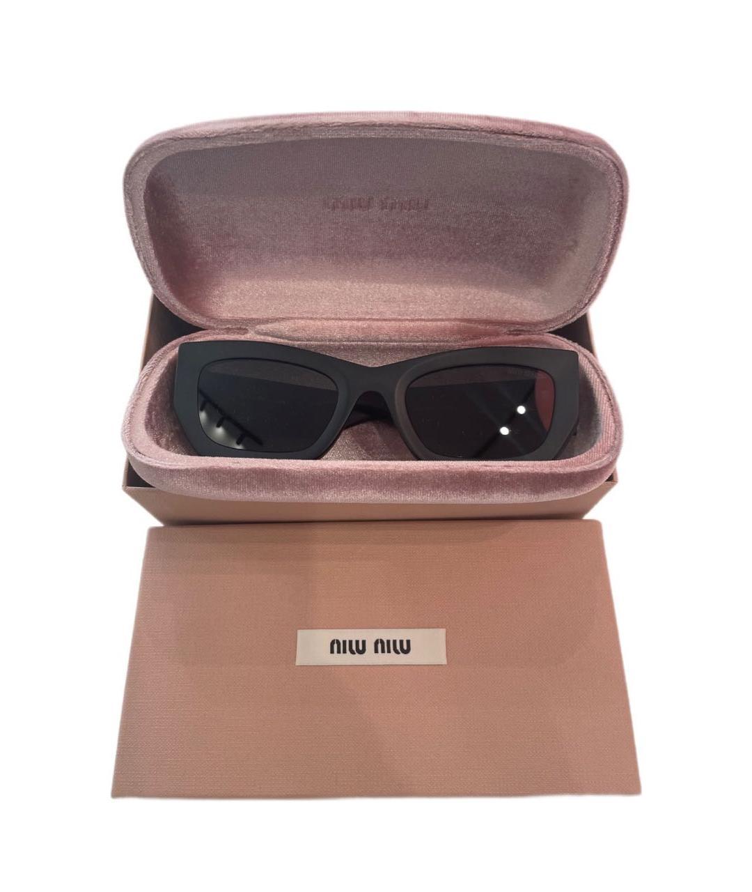 MIU MIU Черные солнцезащитные очки, фото 4