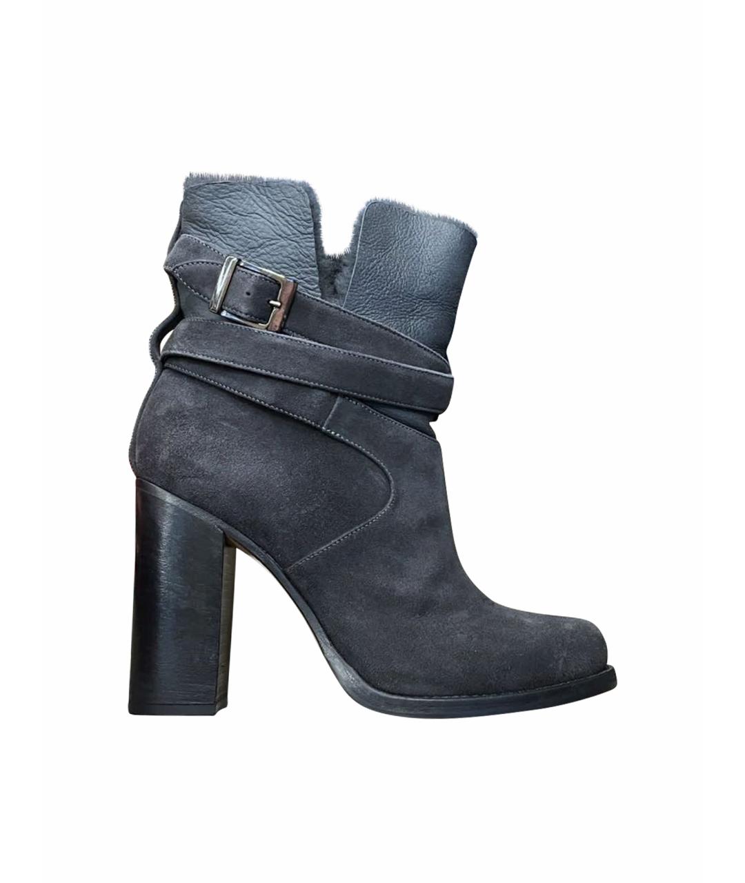 FABIANA FILIPPI Серые замшевые ботильоны, фото 1