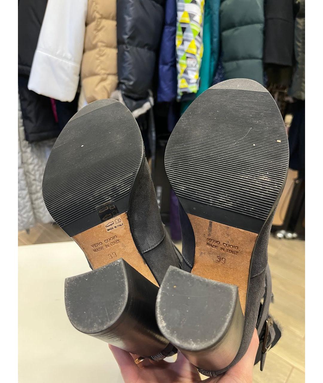 FABIANA FILIPPI Серые замшевые ботильоны, фото 2