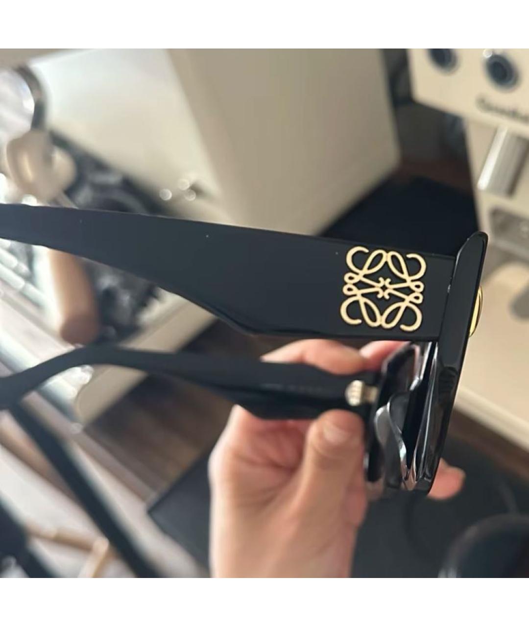 LOEWE Черные пластиковые солнцезащитные очки, фото 6