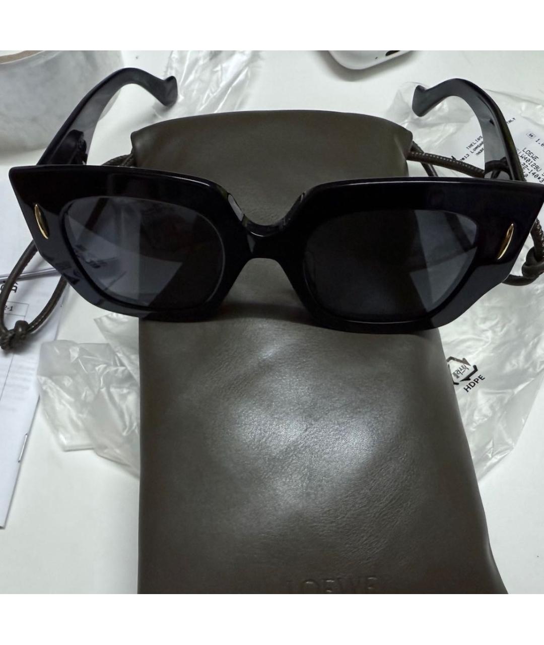LOEWE Черные пластиковые солнцезащитные очки, фото 7