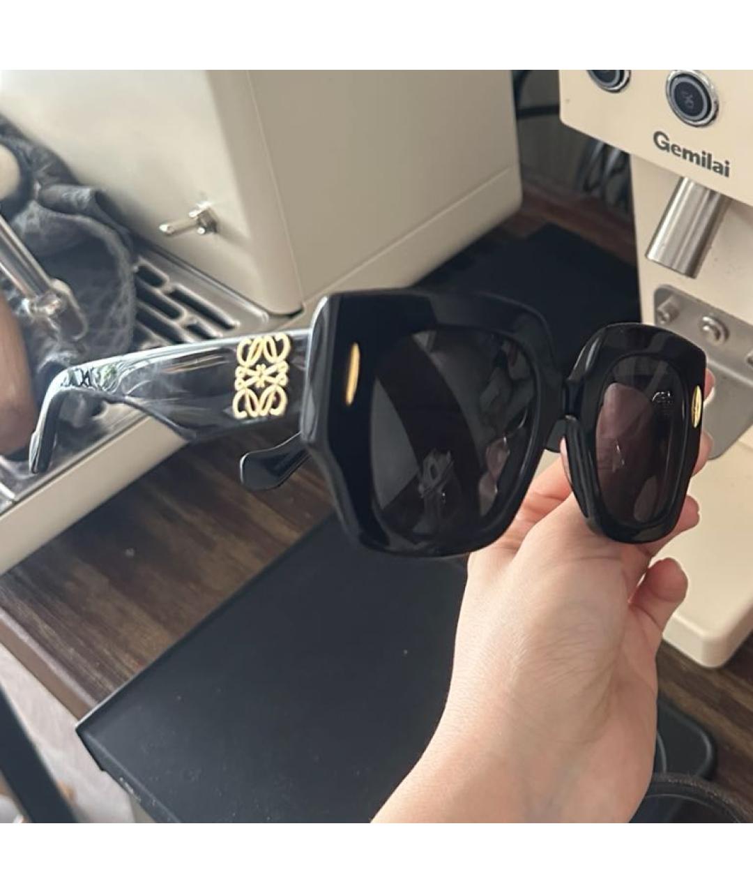 LOEWE Черные пластиковые солнцезащитные очки, фото 5