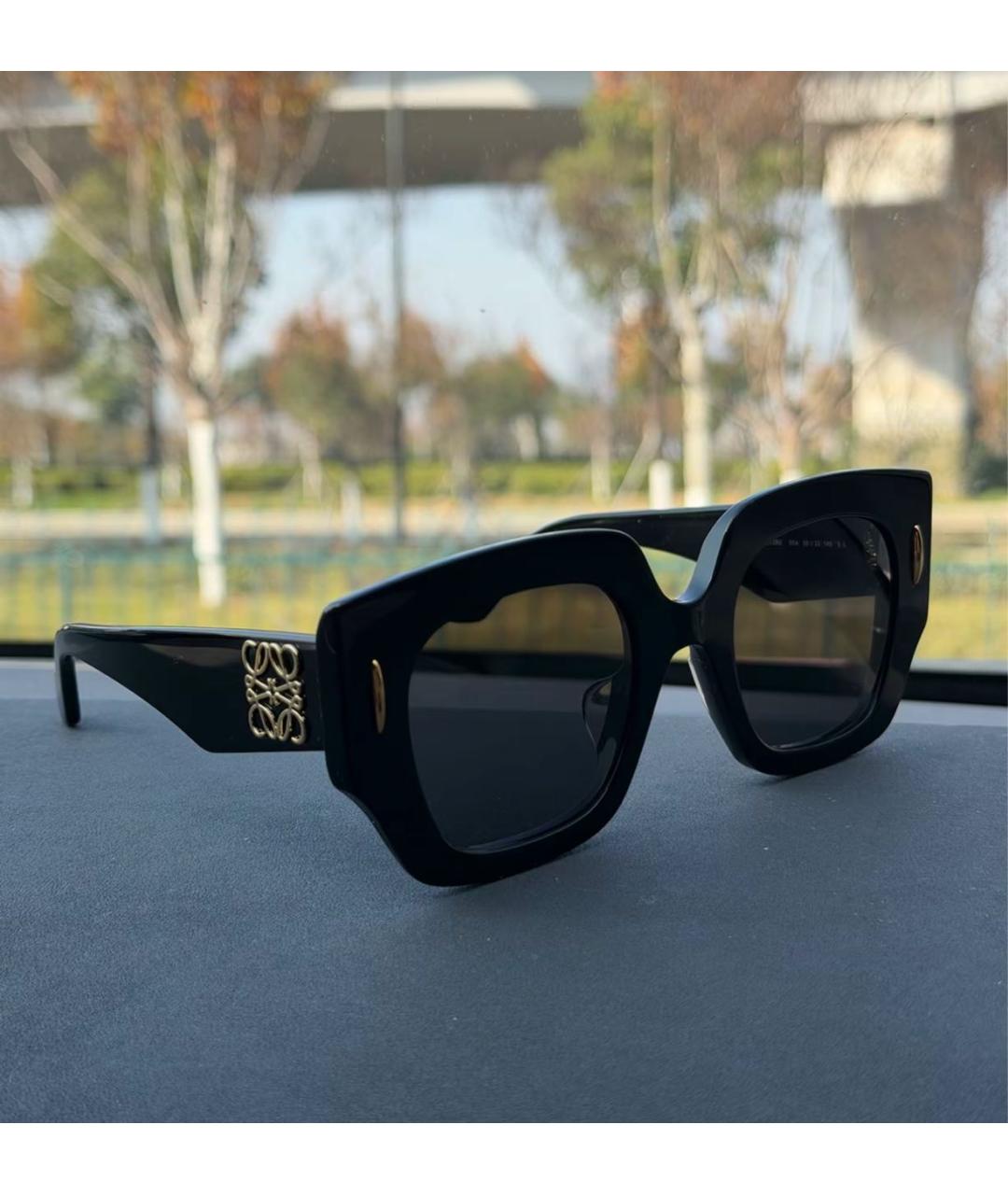LOEWE Черные пластиковые солнцезащитные очки, фото 2