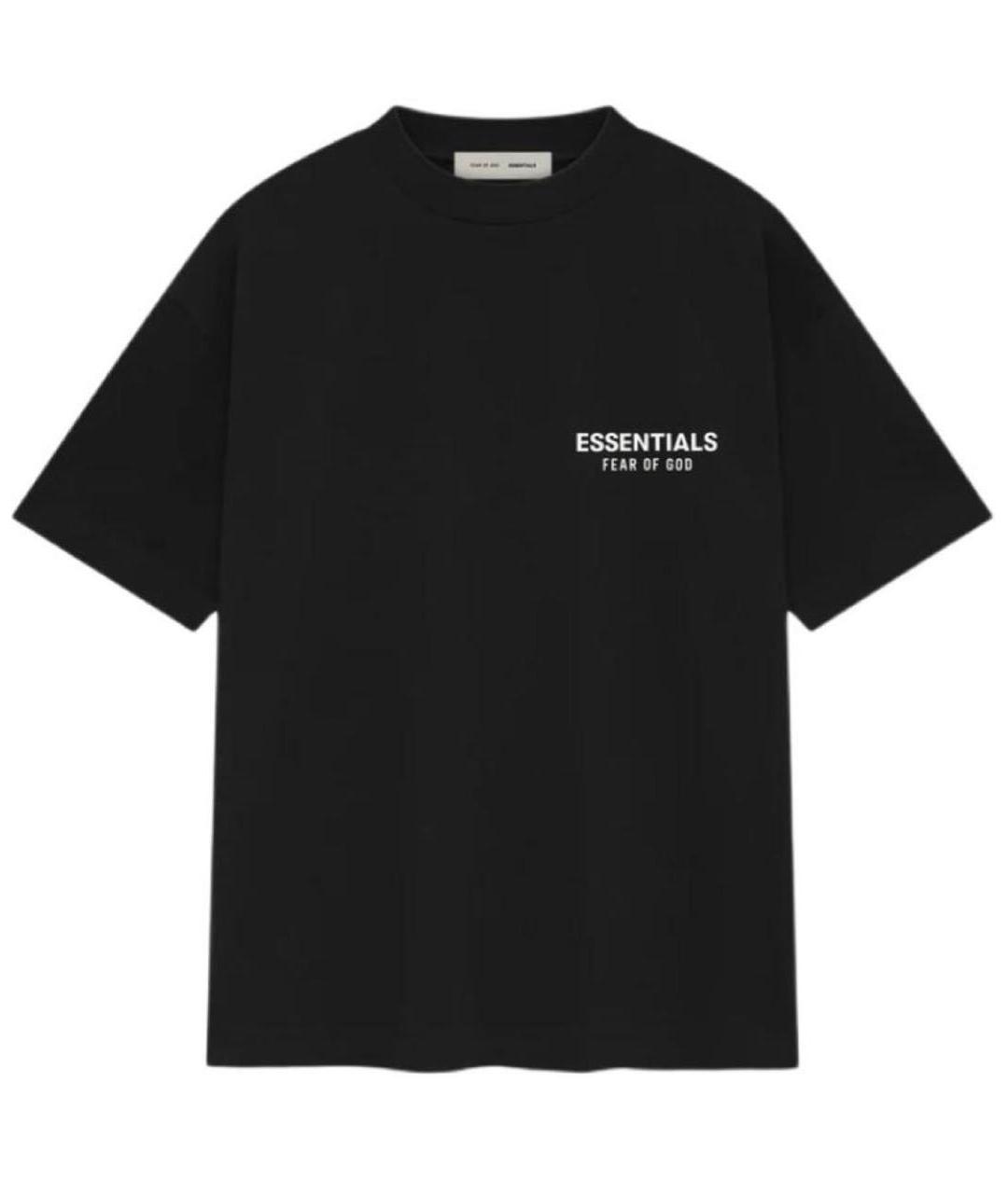 FEAR OF GOD ESSENTIALS Черная хлопковая футболка, фото 1