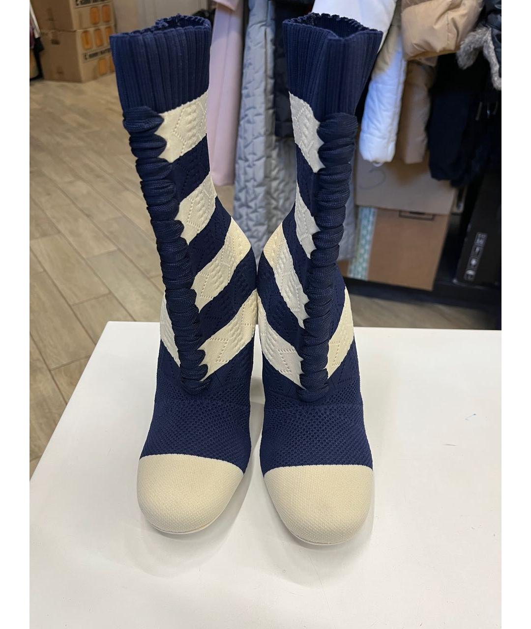 FENDI Мульти текстильные ботильоны, фото 5