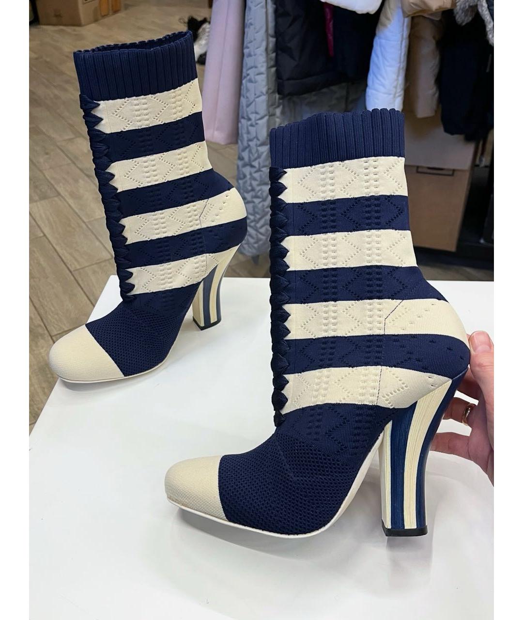 FENDI Мульти текстильные ботильоны, фото 9