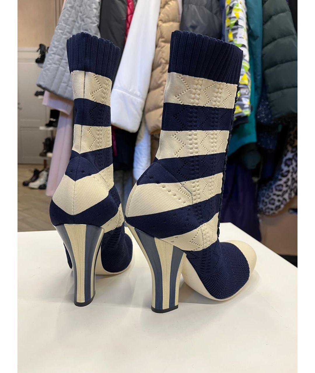 FENDI Мульти текстильные ботильоны, фото 4