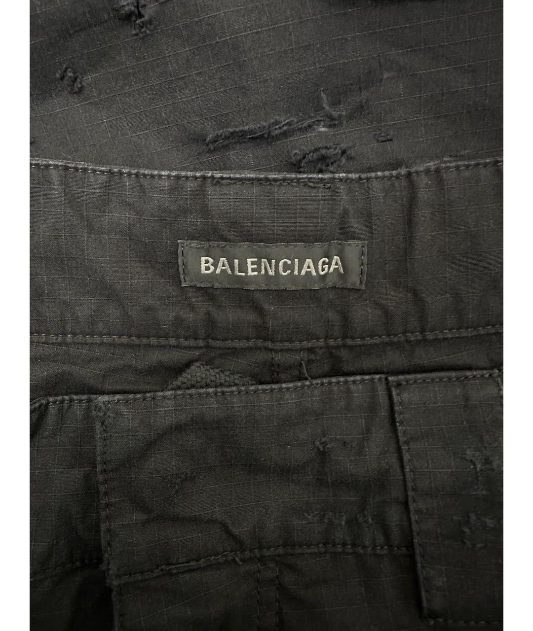 BALENCIAGA Черные хлопковые повседневные брюки, фото 8