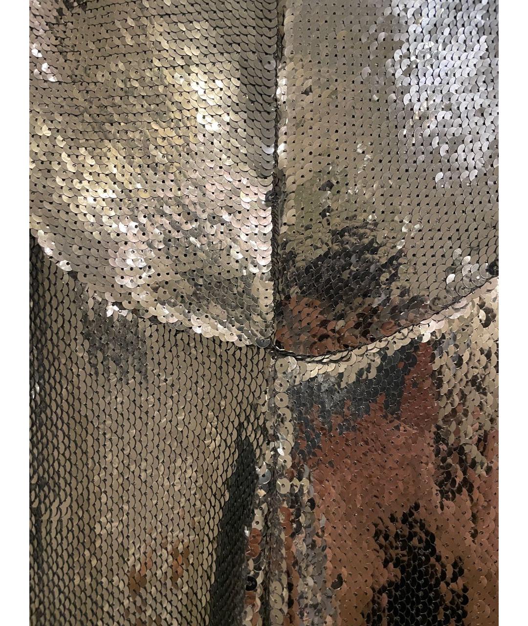 NO. 21 Серебряное полиэстеровое вечернее платье, фото 6