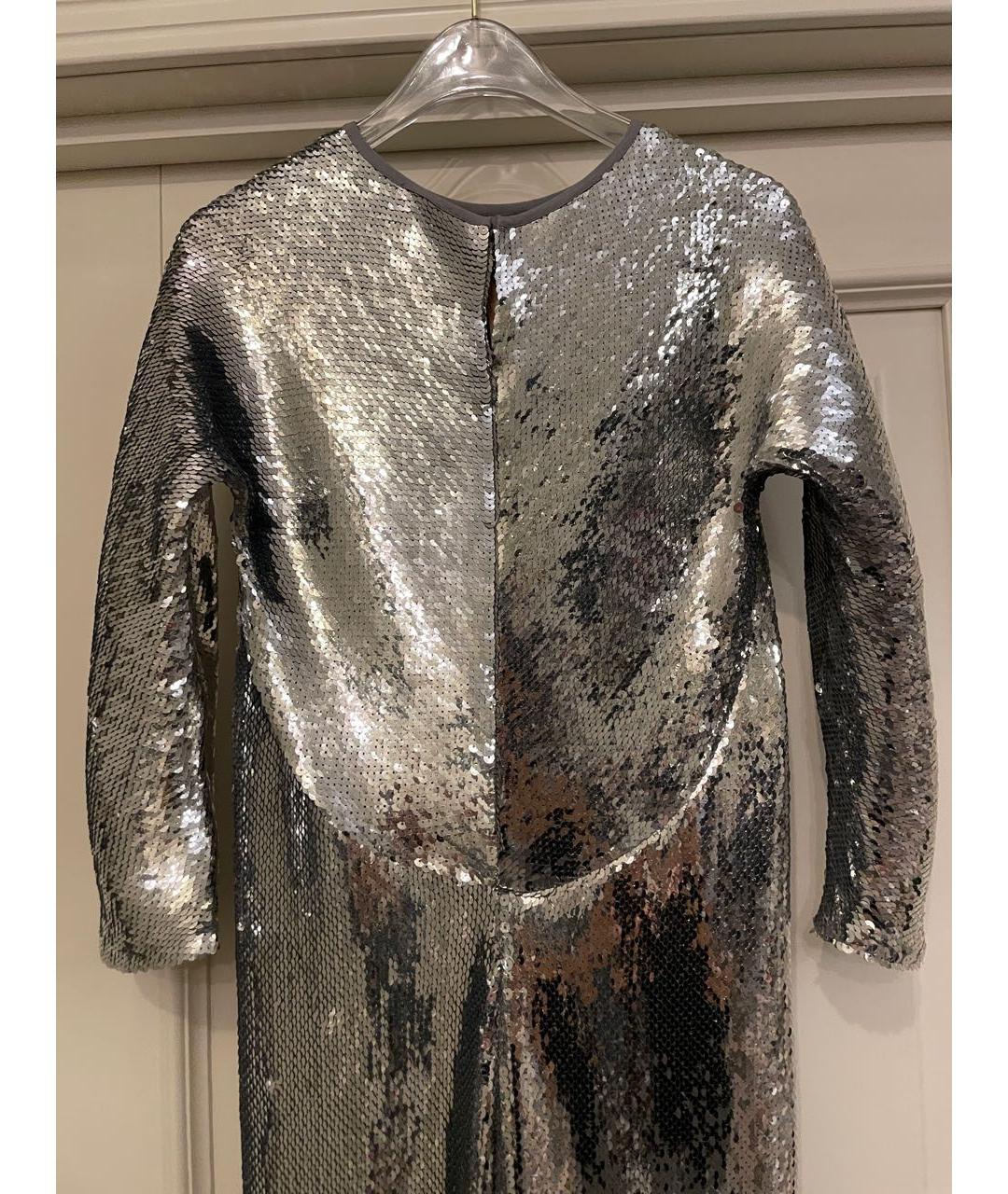 NO. 21 Серебряное полиэстеровое вечернее платье, фото 5