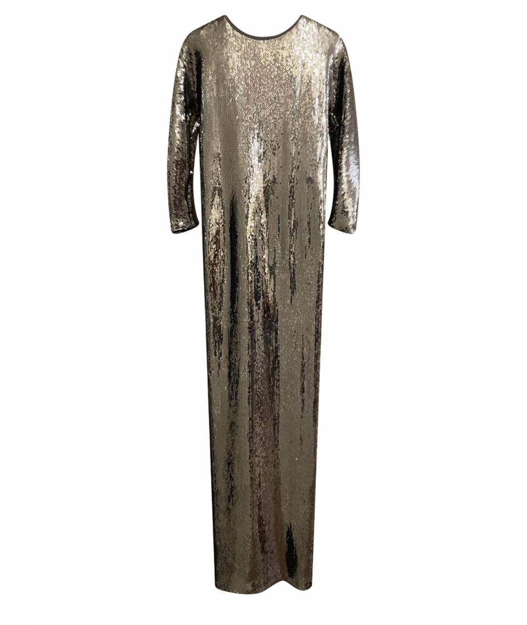 NO. 21 Серебряное полиэстеровое вечернее платье, фото 1