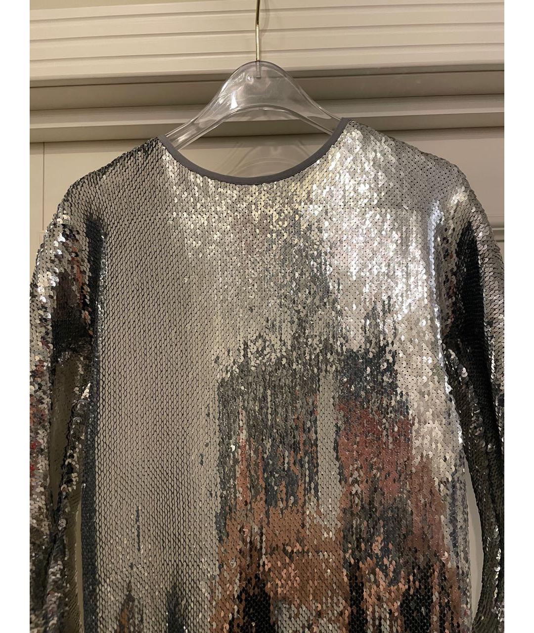 NO. 21 Серебряное полиэстеровое вечернее платье, фото 4