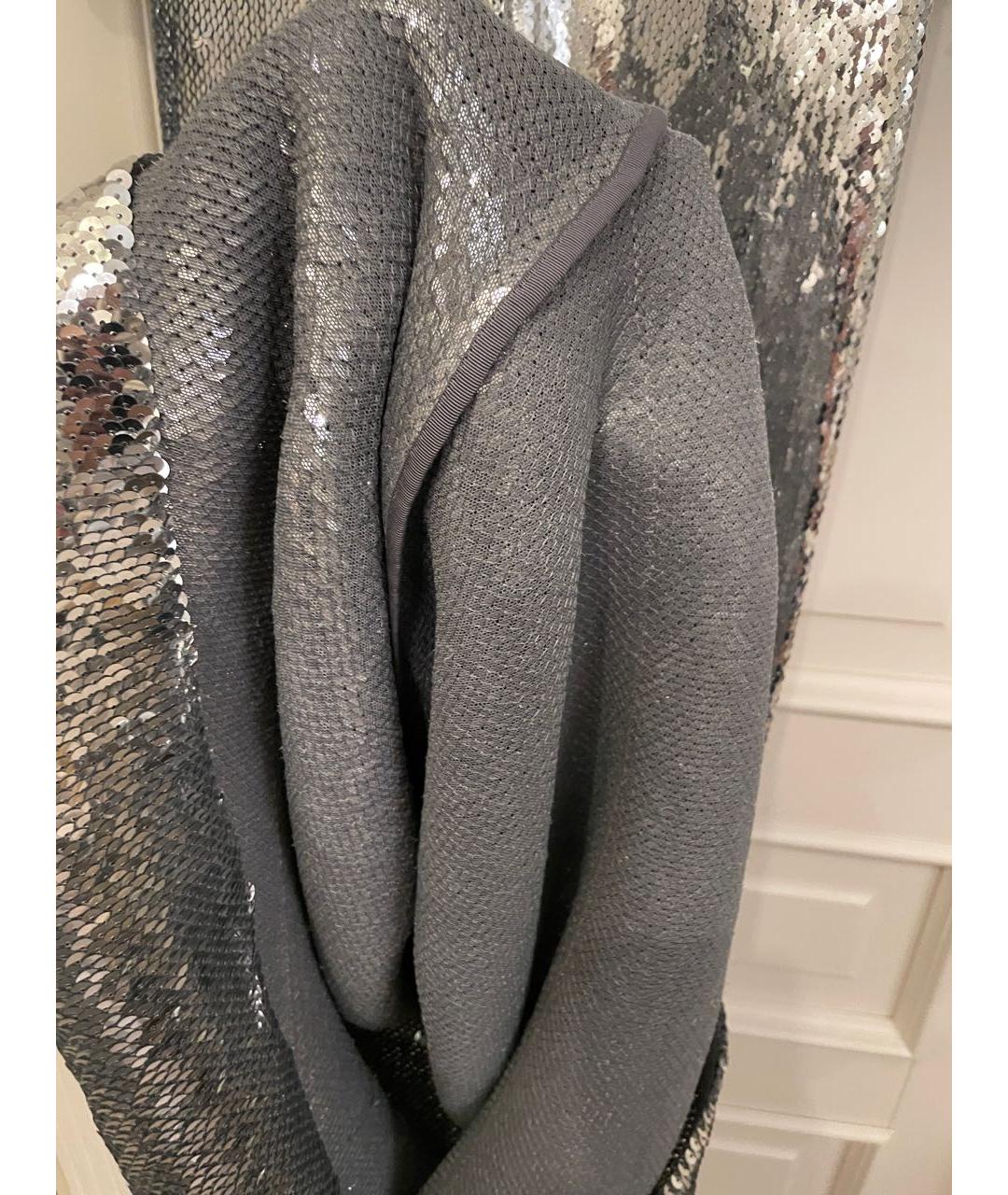 NO. 21 Серебряное полиэстеровое вечернее платье, фото 7