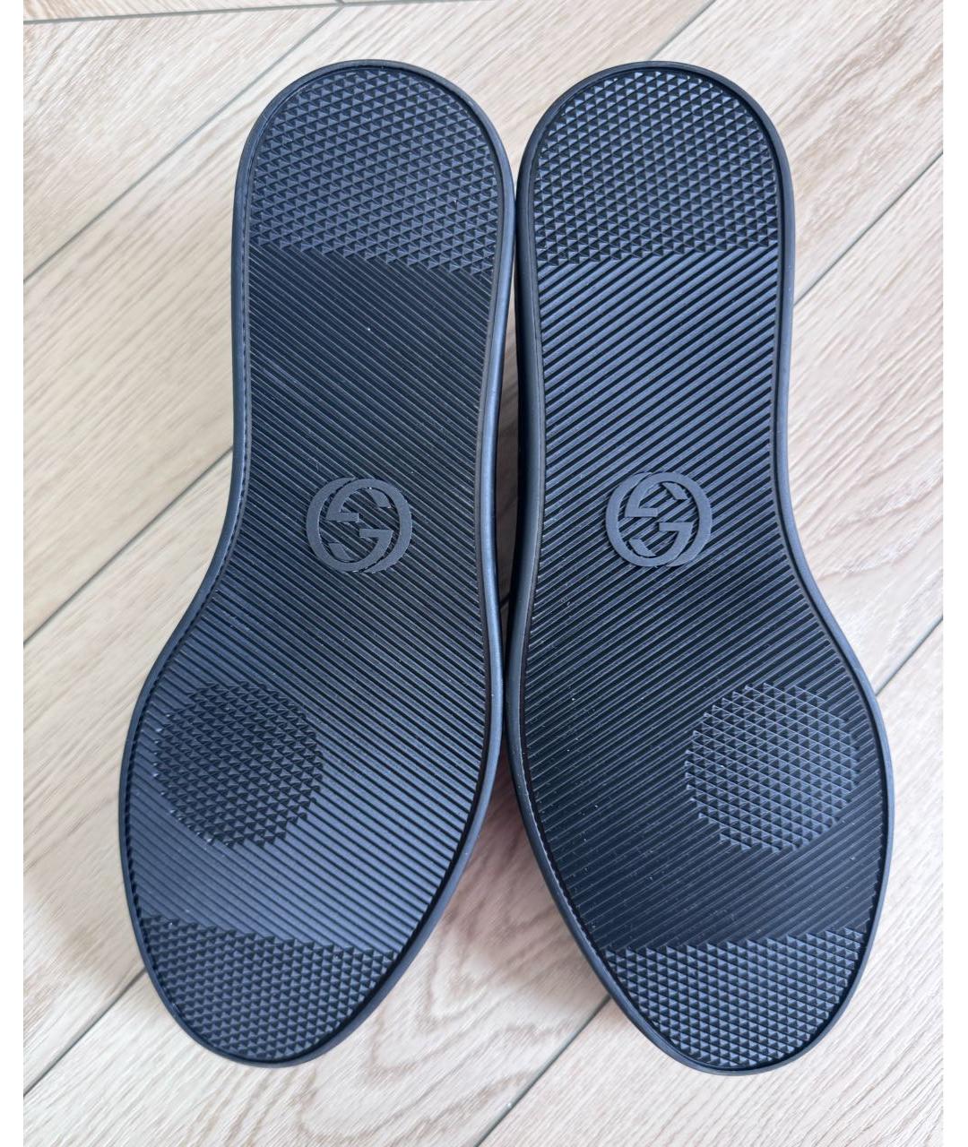 GUCCI Черные низкие кроссовки / кеды, фото 8