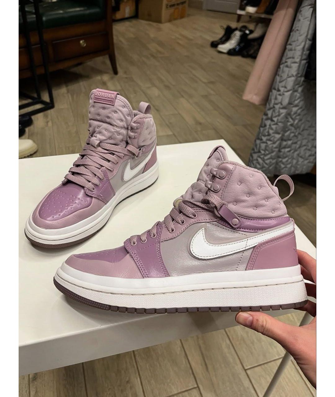 JORDAN Розовые кожаные кроссовки, фото 9