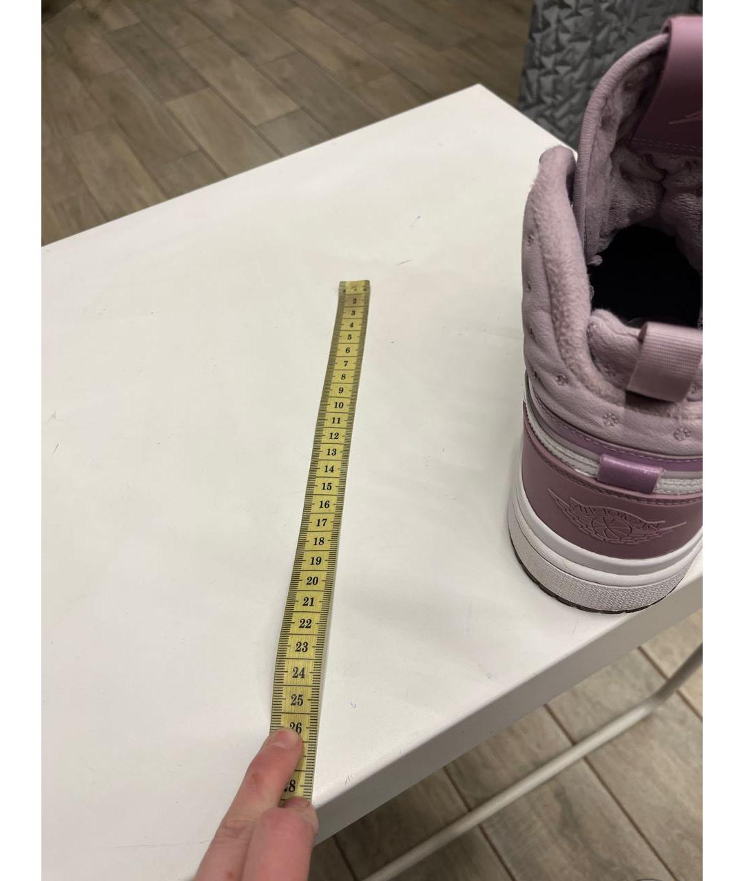 JORDAN Розовые кожаные кроссовки, фото 3