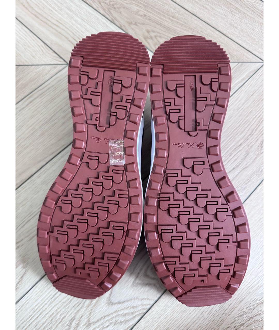 LORO PIANA Синие текстильные низкие кроссовки / кеды, фото 8