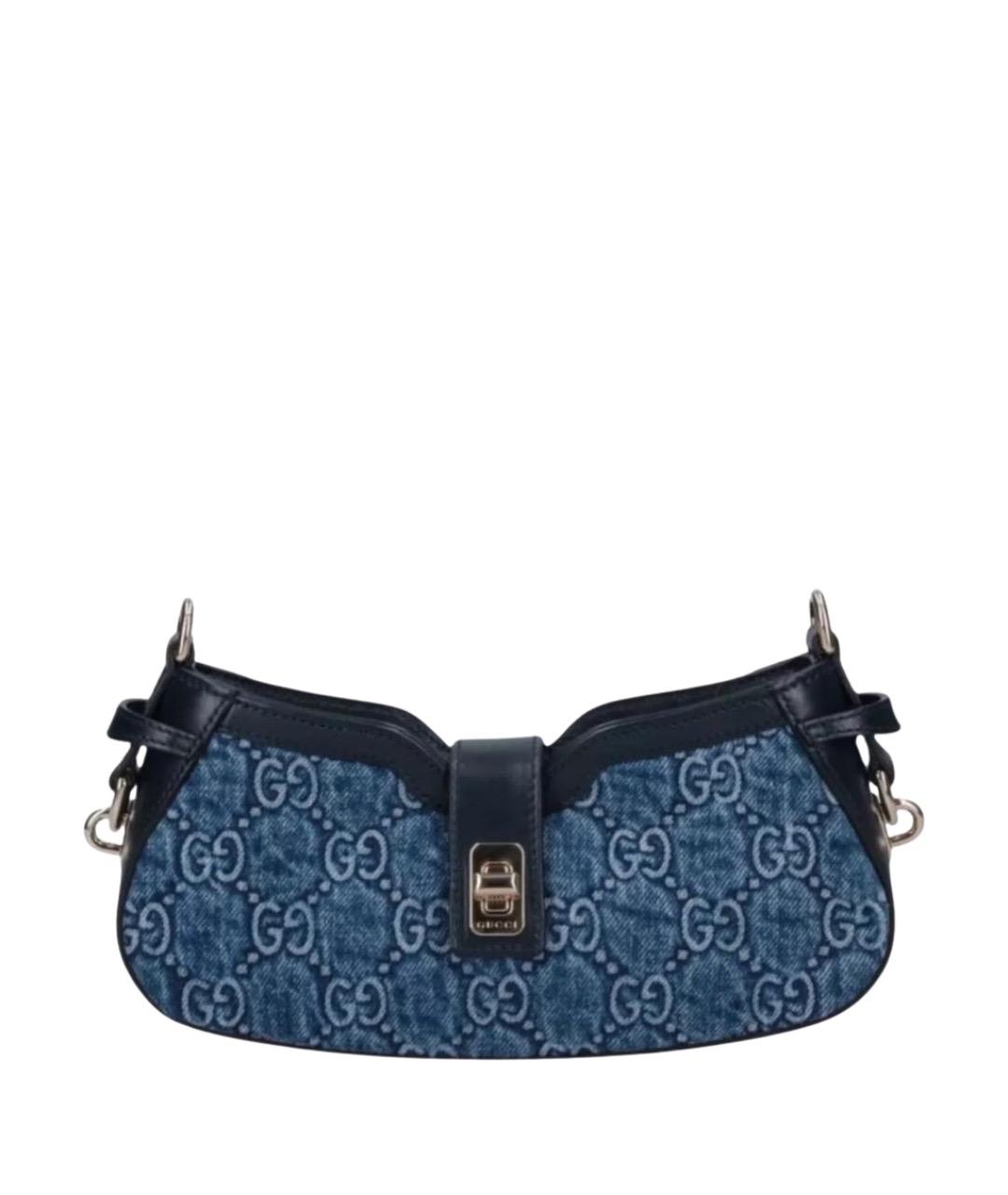 GUCCI Синяя деним сумка через плечо, фото 1