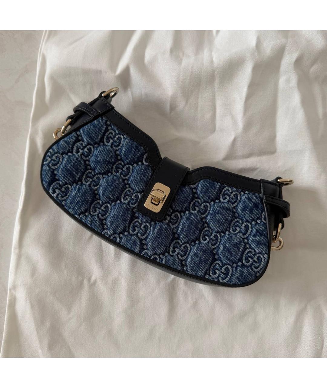 GUCCI Синяя деним сумка через плечо, фото 3