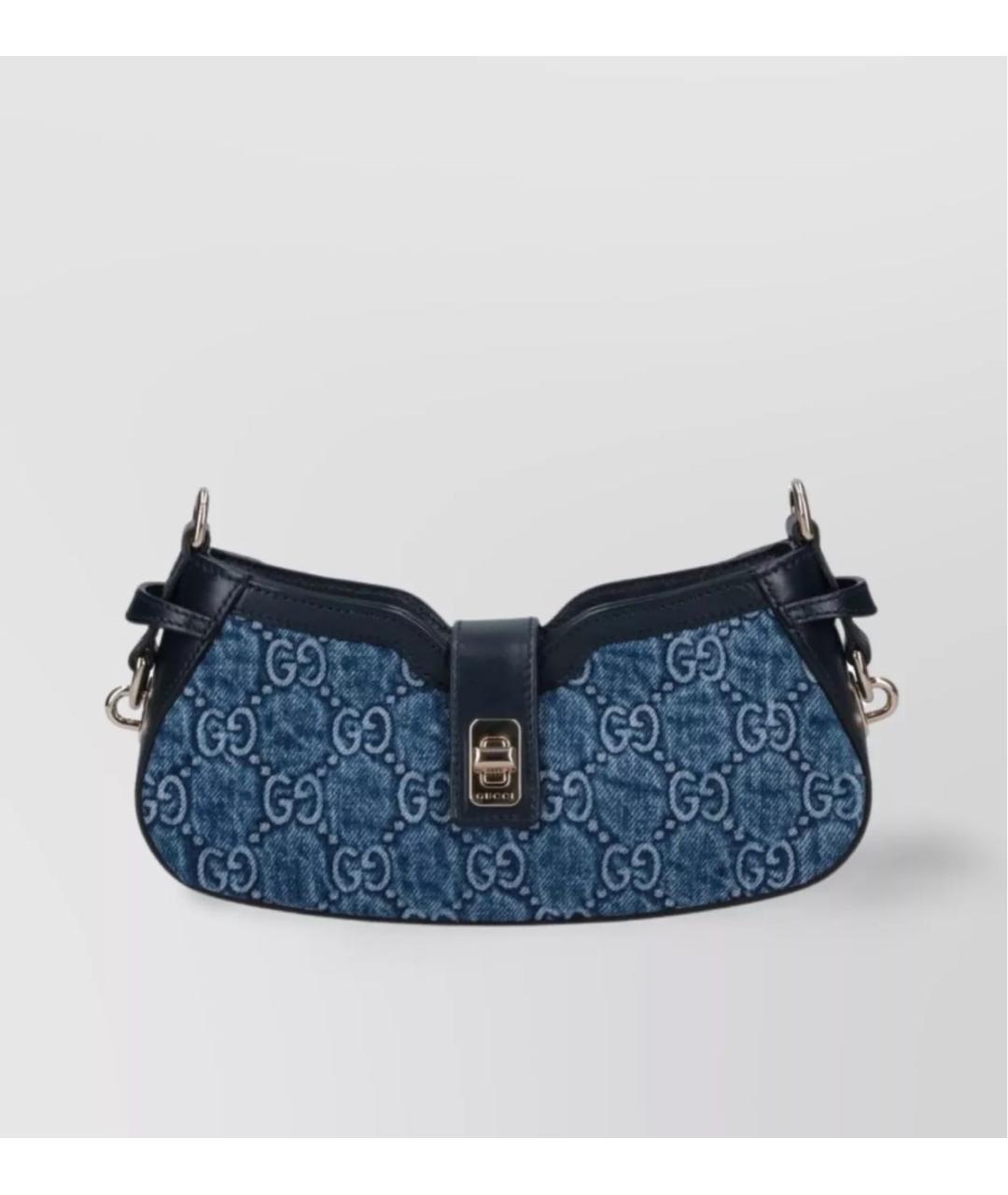 GUCCI Синяя деним сумка через плечо, фото 5