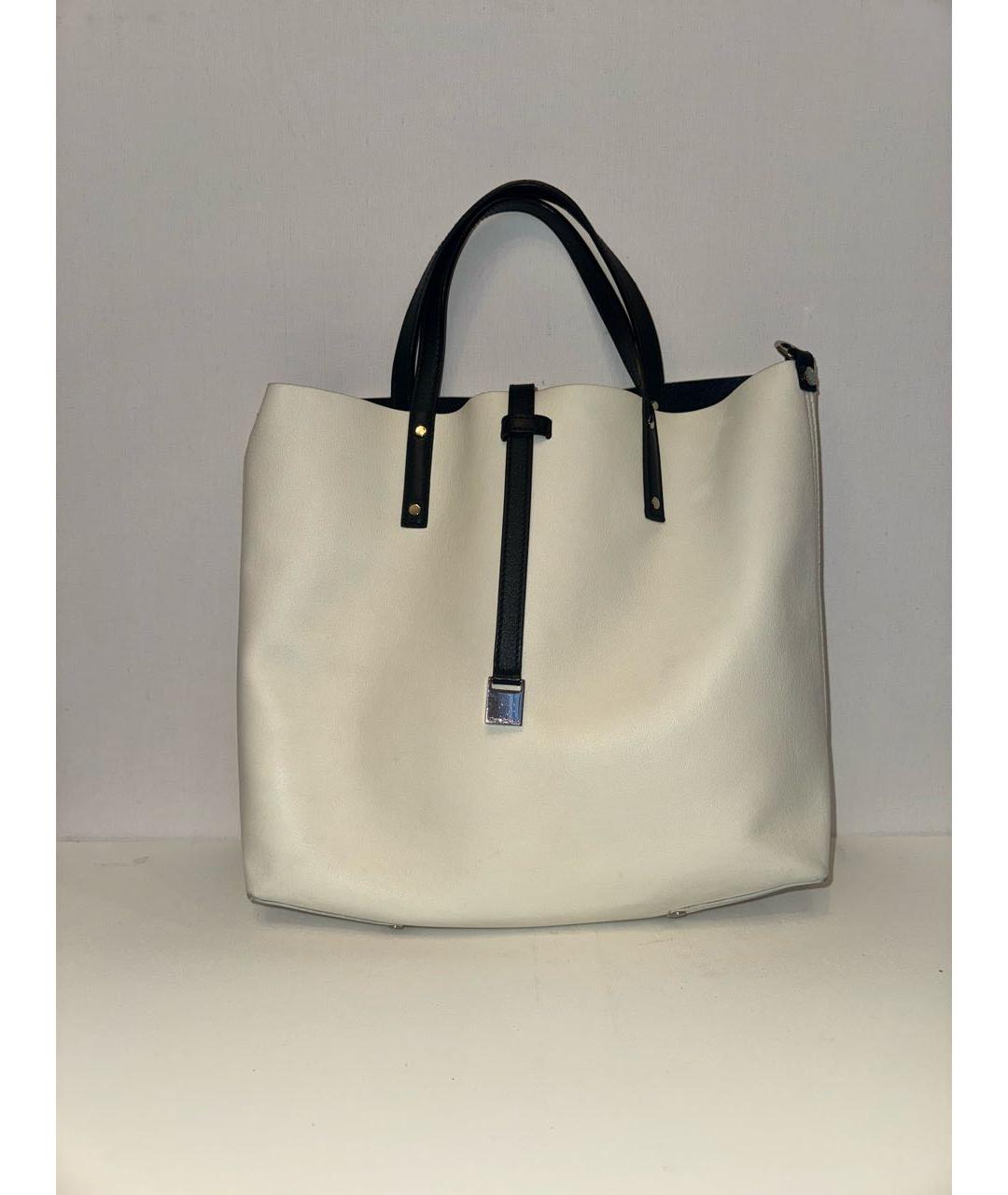 TIFFANY&CO Белая кожаная сумка с короткими ручками, фото 9