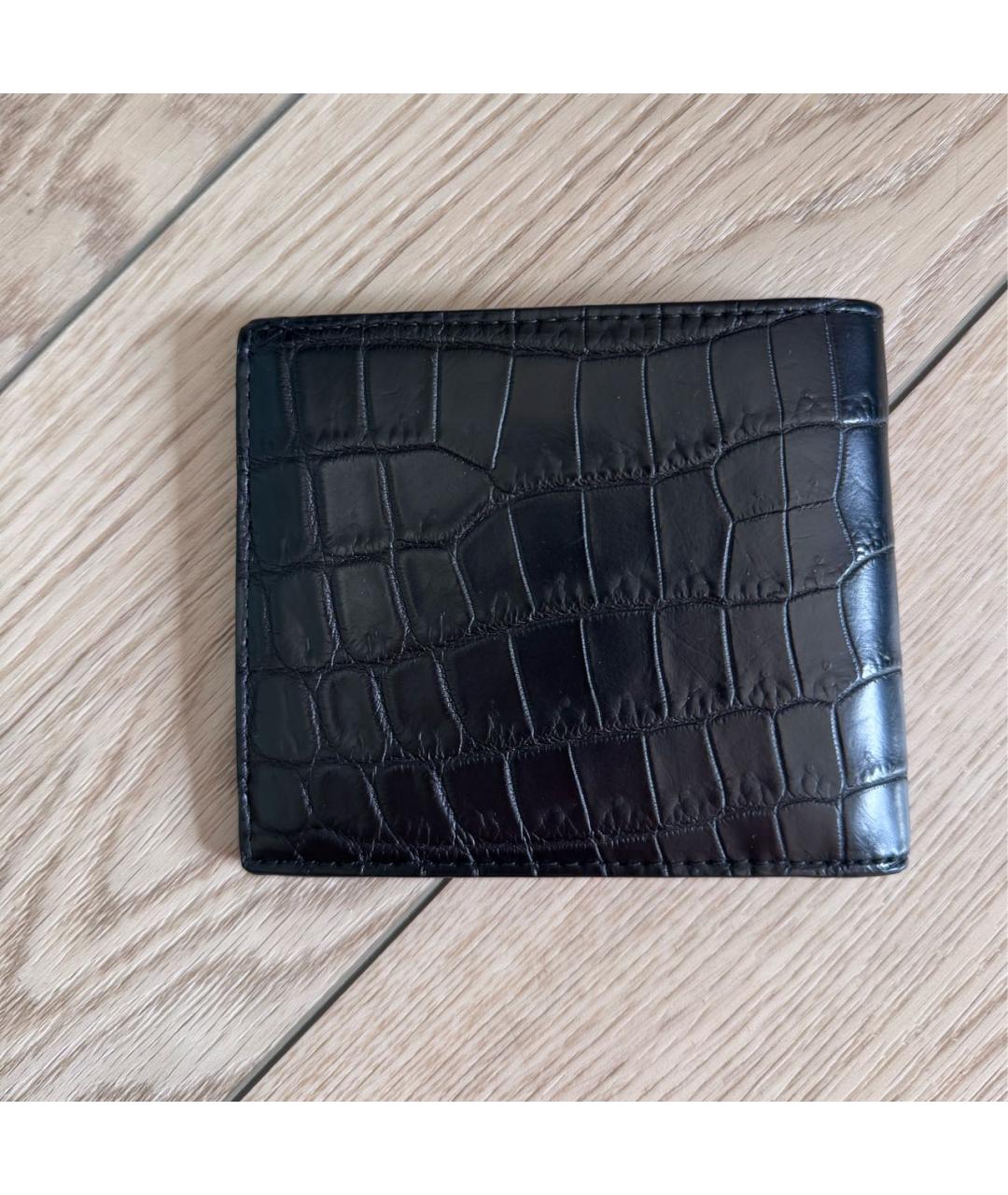 BOTTEGA VENETA Черный кожаный кошелек, фото 4