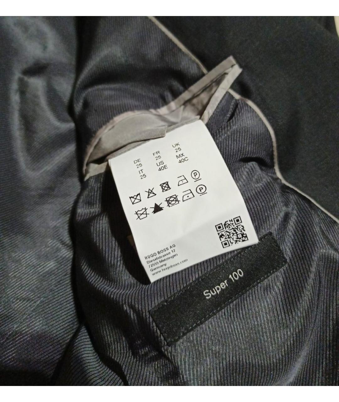 HUGO BOSS Антрацитовый шерстяной пиджак, фото 8