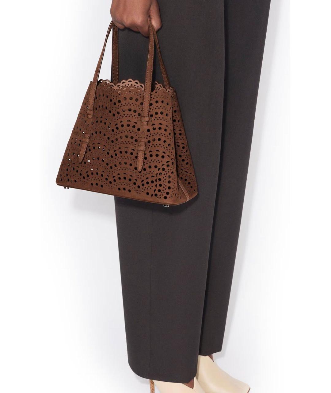 ALAIA Коричневая сумка с короткими ручками, фото 4