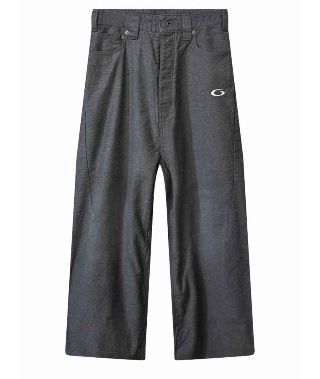 BALENCIAGA Антрацитовые хлопковые джинсы, фото 1