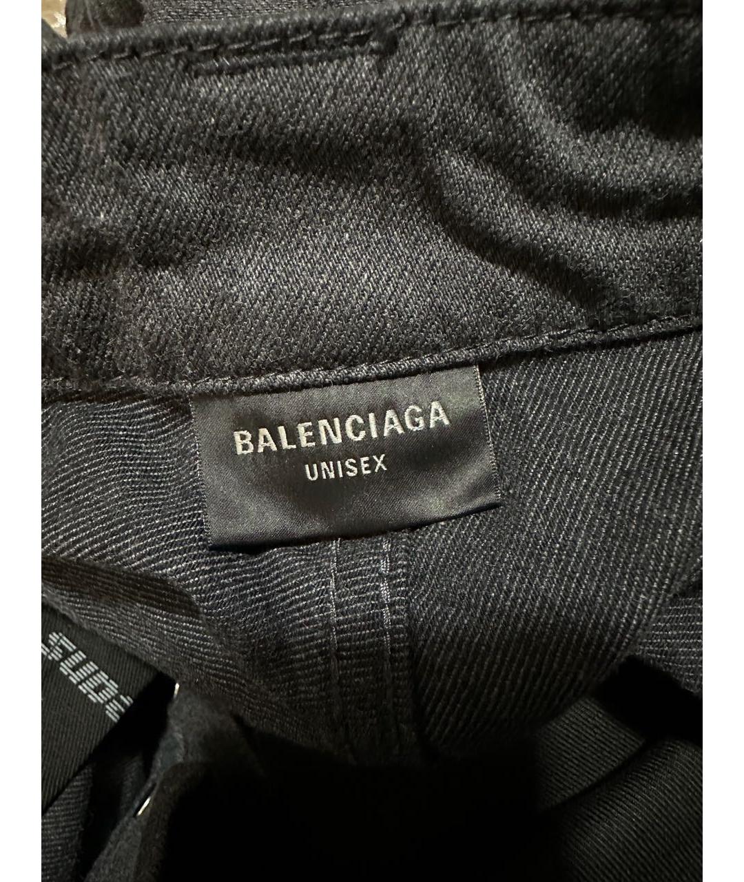 BALENCIAGA Антрацитовые хлопковые джинсы, фото 2