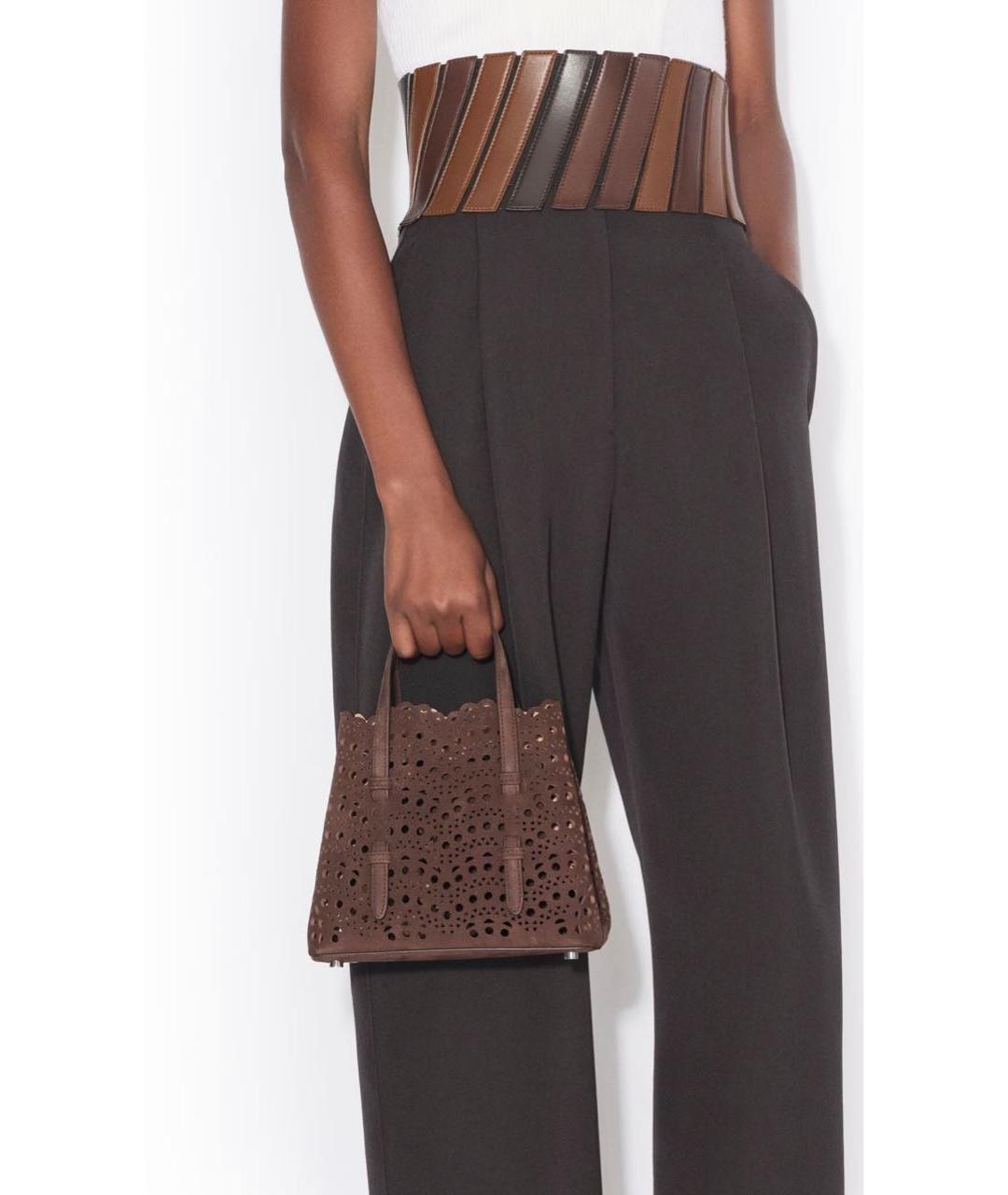 ALAIA Коричневая сумка с короткими ручками, фото 4
