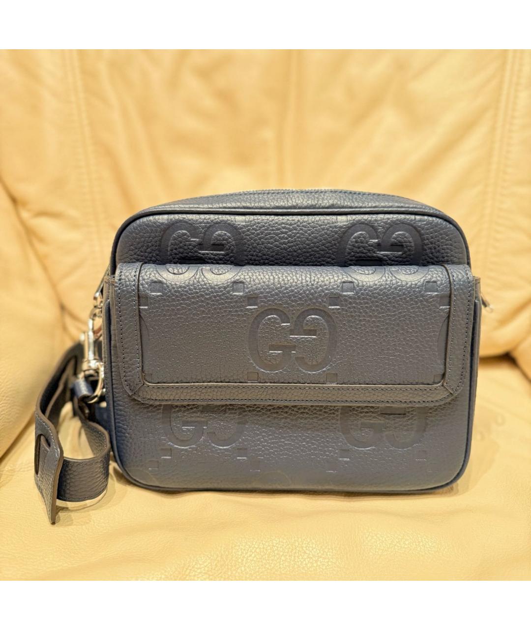 GUCCI Синяя кожаная сумка на плечо, фото 9
